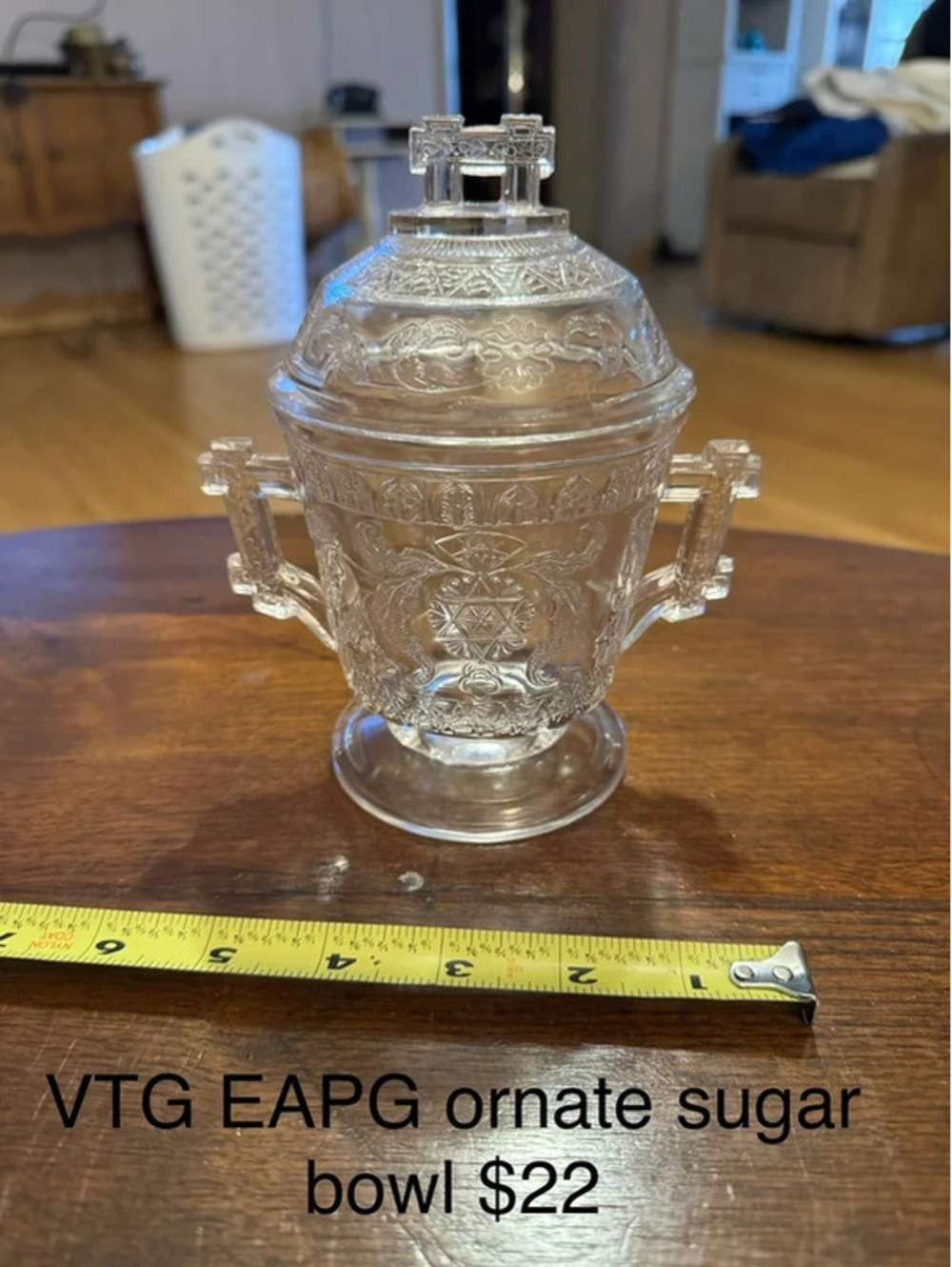 Vintage EAPG ornate sugar bowl